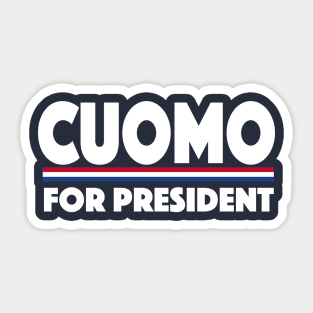 Cuomo For President #Cuomoforpresident Campaign Sticker